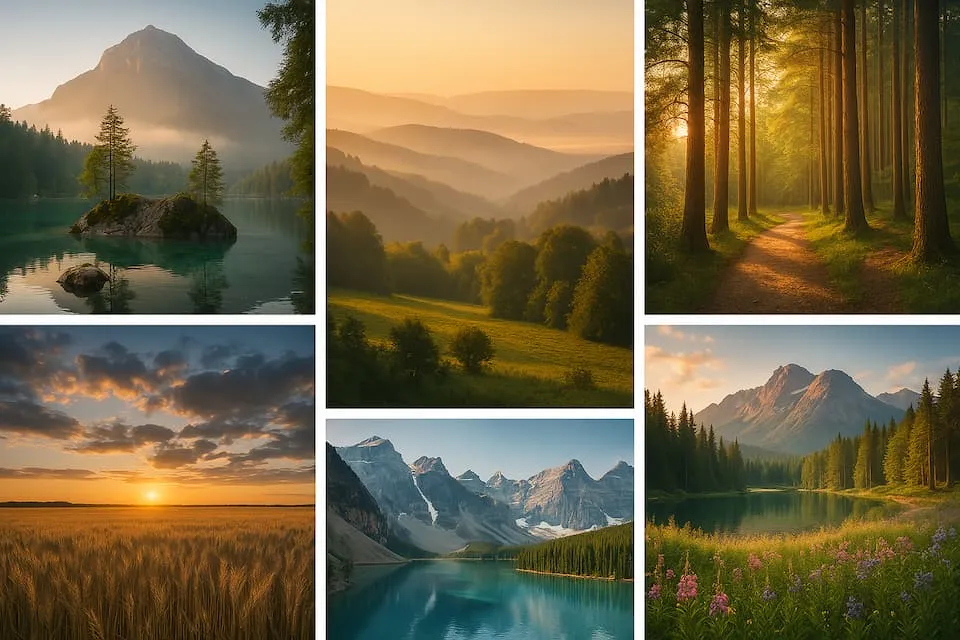 Фотографии разной высоты, но одинаковой ширины идут друг за другом и формируют сетку